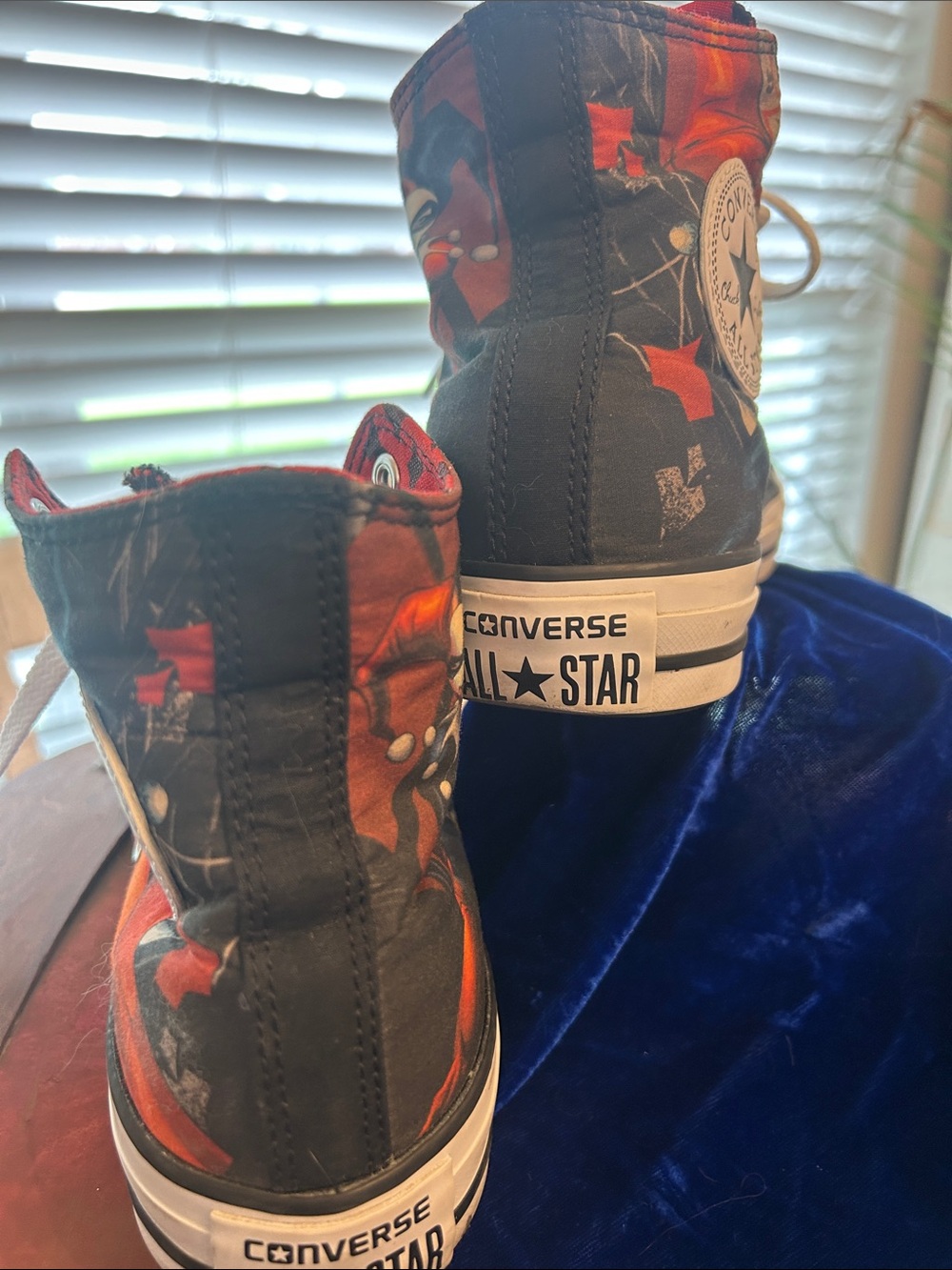 Converse Black/Red Harley Quinn Graphic High Top Sneakers❤️ - Picture 7 of 12